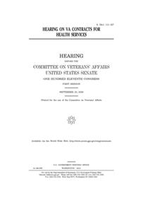 Hearing on VA contracts for health services