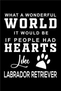 What a wonderful World it would be if people had hearts like Labrador Retriever