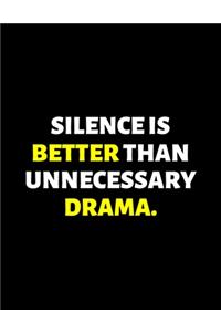 Silence Is Better Than Unnecessary Drama