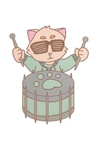 Percussion Music Cat Notebook
