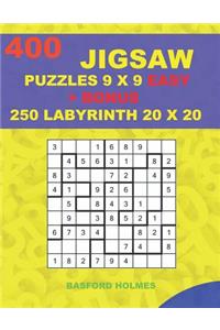 400 JIGSAW puzzles 9 x 9 EASY + BONUS 250 LABYRINTH 20 x 20