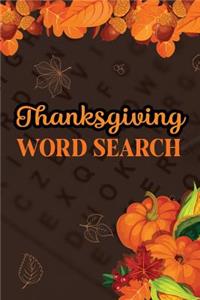 Thanksgiving Word Search: Thanksgiving Word Search Puzzles for Seniors