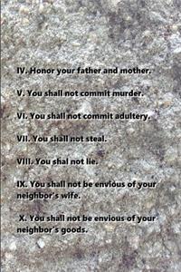 2019 Weekly Planner Religious Theme Last Seven Commandment Modern Stone