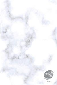 A5 Ultimate Diary Planner 2020 (White Marble) Goal setting, week & year to view, to do lists, stats tracking, vision board, note pages, Facebook group. Full colour. Dec 2019-Dec 2020