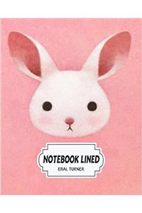 Notebook Lined Rabbit Pink: Notebook Journal Diary