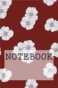 Notebook: Flower Petals in Red, Lake District. Dotted (6 X 9): Dotted Paper Notebook