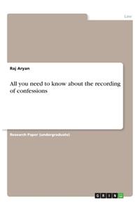 All you need to know about the recording of confessions