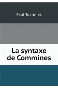 La Syntaxe de Commines