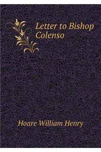 Letter to Bishop Colenso