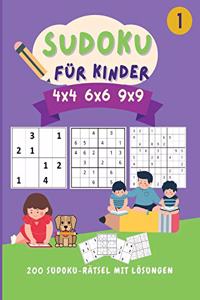 Sudoku für Kinder 4x4 6x6 9x9