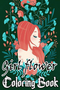 girl flower coloring book