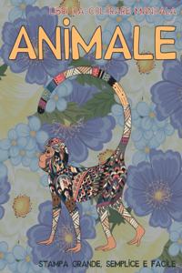 Libri da colorare Mandala - Stampa grande, semplice e facile - Animale