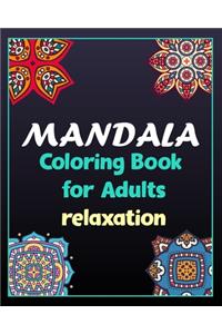 Mandala coloring book for adults relaxation