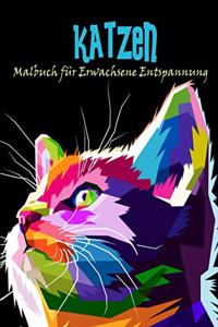 Katzen Malbuch für Erwachsene Entspannung