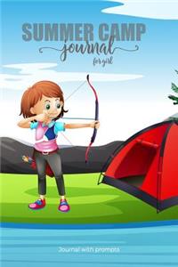 SUMMER CAMP Journal for Girl Journal with prompts