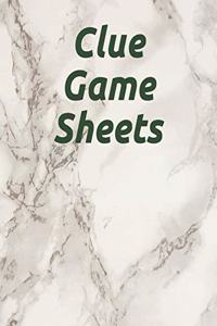 Clue Game Sheets: Clue Score Sheet Record - Clue Scoresheet - Clue Game Sheets - Clue Classic Score Sheet Book - Clue Scoring Game Record - Clue Score Card Notebook