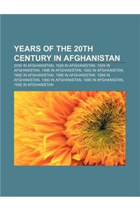 Years of the 20th Century in Afghanistan