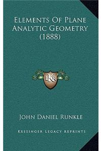 Elements of Plane Analytic Geometry (1888)