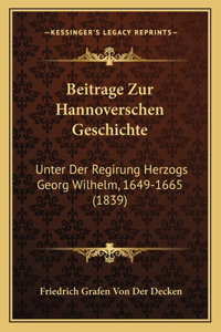 Beitrage Zur Hannoverschen Geschichte