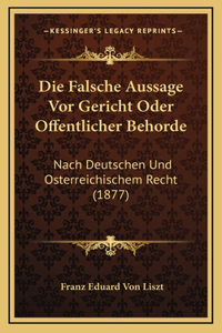 Die Falsche Aussage Vor Gericht Oder Offentlicher Behorde
