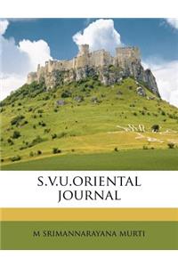 S.V.U.Oriental Journal