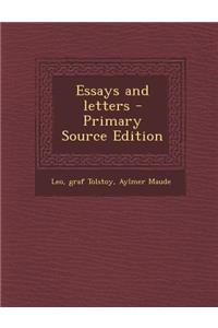 Essays and Letters
