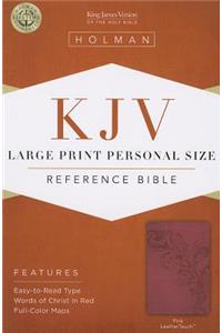KJV Large Print Personal Size Reference Bible, Pink LeatherTouch