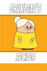 Blank Cookbook for Grandma's Recipes