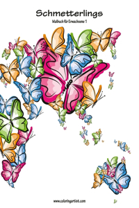 Schmetterlingsmalbuch für Erwachsene 1