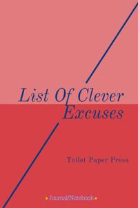 List Of Clever Excuses