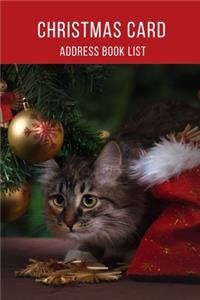 Christmas Card Address Book List: Christmas Card Tracker and Christmas gift Tracker For Sending And Receiving Holiday Cards - A Ten Organizer with Personalized for Cat Lovers - Cat c