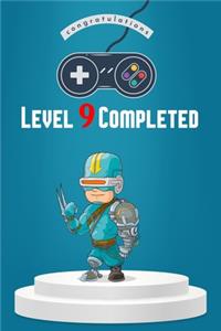 Congratulations Level 9 Completed