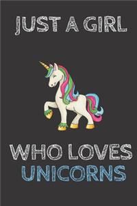 Just A Girl Who Loves Unicorns Green