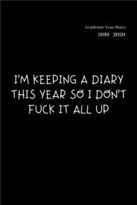 2019-2020 Academic Diary Week to View A5 Organiser Planner