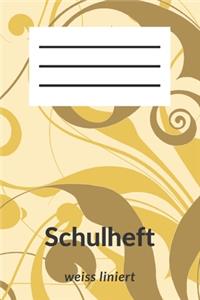 Schulheft weiss liniert