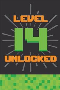 Level 14 Unlocked: Happy 14th Birthday X Years Old Gift For Gaming Boys & Girls