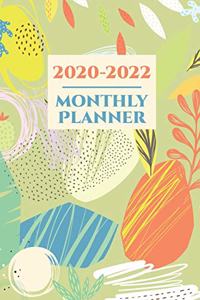 2020-2022 Monthly Planner and Organizer with One Month At-A-Glance
