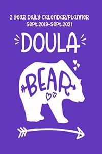 Doula Bear 2 Year Daily Calendar/Planner Sept. 2019-Sept.2021