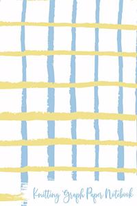 Knitting Graph Paper Notebook: Knitter's Paper 4:5 Ratio - Blue N' Yellow