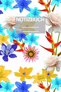 Notizbuch A5 Muster Flower Blumen Blume Bunt