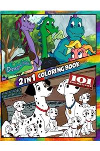 2 in 1 Coloring Book 101 Dalmatians and Dragon Tales