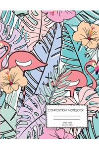 Wide ruled composition notebook