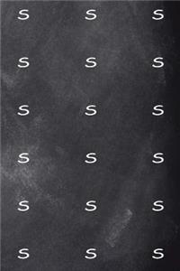 Monogram S Pattern 2019 Daily Planner Monogram S Chalkboard 384 Pages