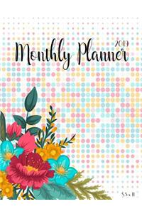2019 Monthly Planner 8.5 x 11