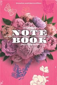Peonies and Butterflies Notebook