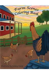 Farm Scenes Coloring Book