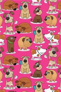 Journal Notebook For Dog Lovers Funny Dogs Pattern 4