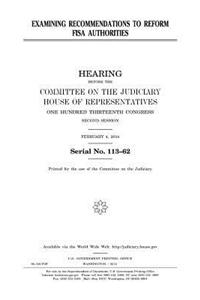 Examining recommendations to reform FISA authorities