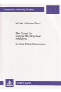 The Quest for Integral Development in Nigeria