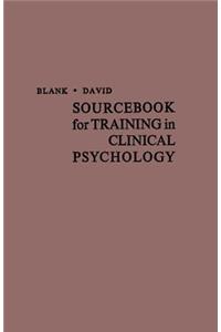 Sourcebook for Training in Clinical Psychology